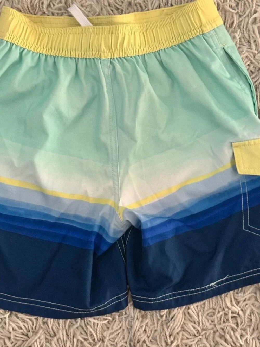 Wonder Nation Boy’s Swim Trunks Rush Guard Bundle – Size Medium 8 YO